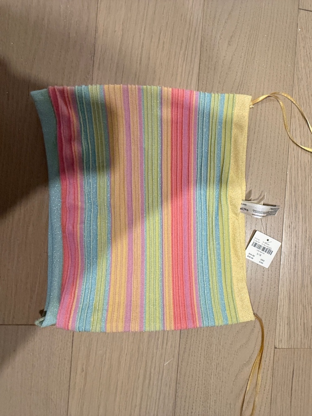 Anthropologie viral rainbow tube top
